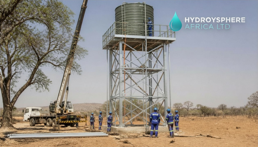 Elevated water storage installation